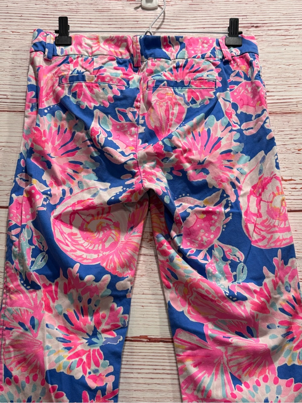Lilly Pulitzer Sadie Stretch Crop Chino Pant in Bennet Blue Bay Dreamin Sz 0 - Picture 10 of 13